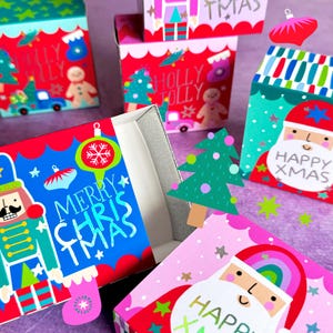 Christmas minibox designs, Christmas slide boxes, Christmas boxes, Christmas printable box
