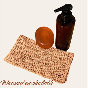 Knitting pattern - Weaved washcloth