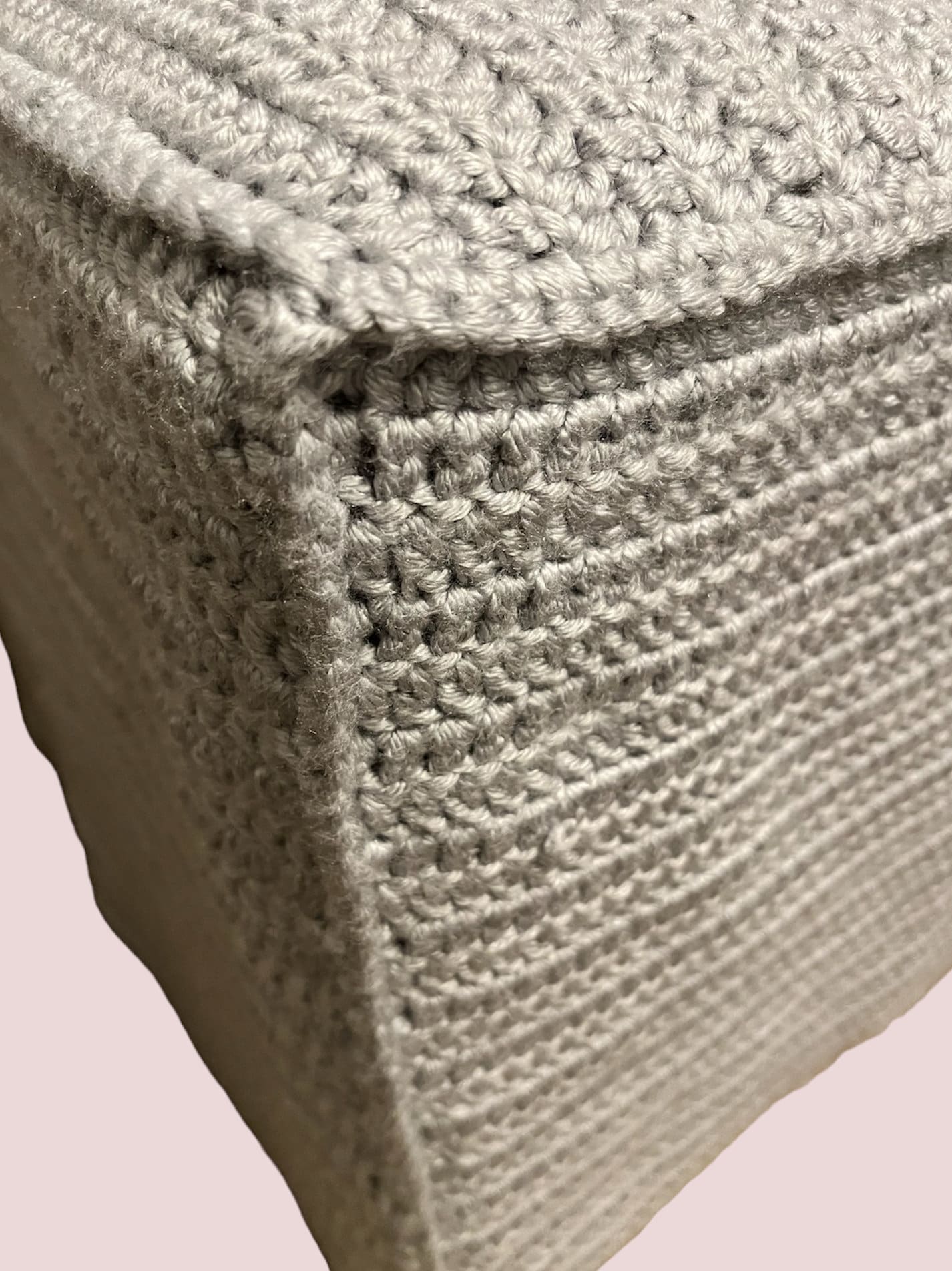 Crochet Pattern Clean Lines Footstool Cover Etsy