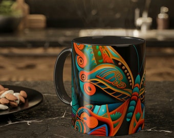 Colorful Butterfly Coffee Mugs, Tea, Cocoa 11oz | Vivid and Dramatic Design 3