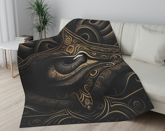 Sherpa Blanket | Soul Window 20 | Asian, Persian, Egyptian, Chicano Eye Art Design