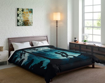 Bed Comforter - Couple Love Romance Design | "Moonlight Rendezvous" ZS LifeStyles