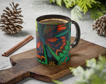 Colorful Butterfly Coffee Mugs, Tea, Cocoa 11oz | Vivid and Dramatic Design 4
