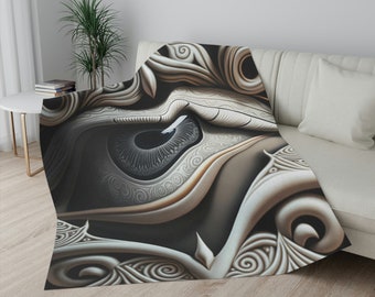 Sherpa Blanket | Soul Window 24 | Asian, Persian, Egyptian, Chicano Eye Art Design