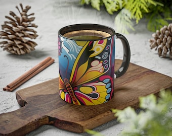 Colorful Butterfly Coffee Mugs, Tea, Cocoa 11oz | Vivid and Dramatic Design 10