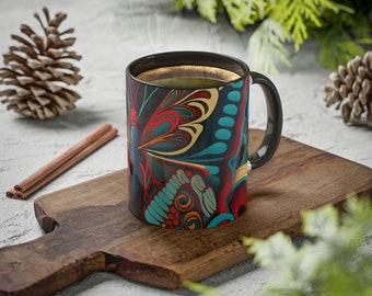 Colorful Butterfly Coffee Mugs, Tea, Cocoa 11oz | Vivid and Dramatic Design 2