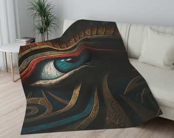 Sherpa Blanket | Soul Window 2 | Asian, Persian, Egyptian, Chicano Eye Art Design