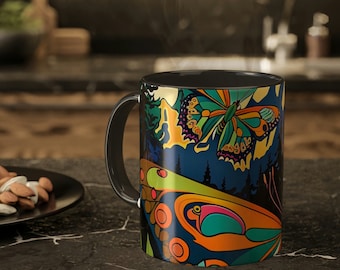 Colorful Butterfly Coffee Mugs, Tea, Cocoa 11oz | Vivid and Dramatic Design 6