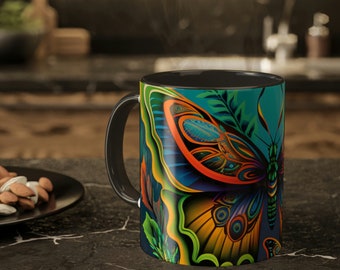 Colorful Butterfly Coffee Mugs, Tea, Cocoa 11oz | Vivid and Dramatic Design 5