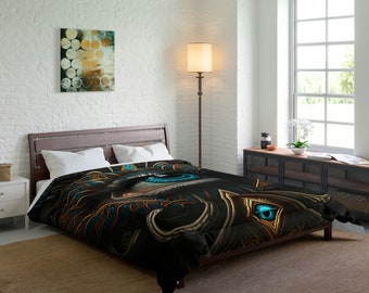 Bed Comforter - Soul Window 17 | Asian, Persian, Egyptian, Chicano Eye Art Design