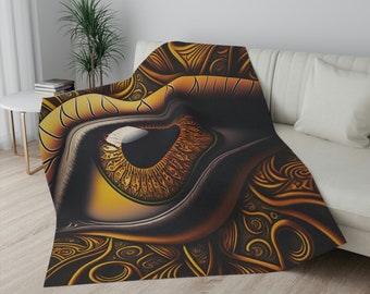 Sherpa Blanket | Soul Window 1 | Asian, Persian, Egyptian, Chicano Eye Art Design