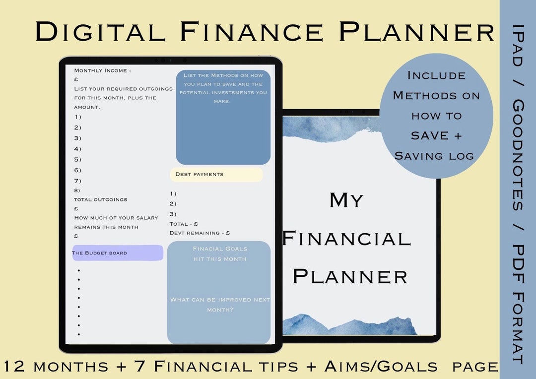 Digital Financial Planner, Financial Tracker, Budget Planner ...