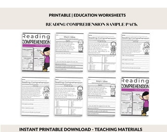 Reading Comprehension Boost Pack, Sample Exercises for Elementary Students,Boost Reading Skills,Enhance Understanding Skills