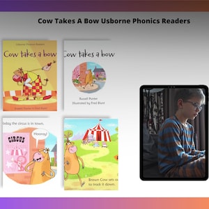 Cow Takes A Bow,Charming Reading Adventure, Learn to Read, Early Literacy Skills, Phonics Practice, Usborne Phonics Readers