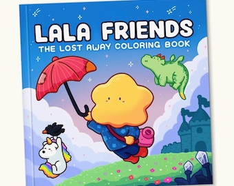 Libro da colorare Lala Friends, libro da colorare Kawaii, pagine da colorare carine e accoglienti, libro da colorare rilassante e antistress, PDF da colorare stampabile