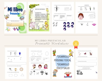 Libro de actividades preescolares en español: Cuaderno de trabajo para el aprendizaje temprano