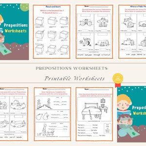 Prepositions Worksheets, Grammar Practice, English Learning, ESL Activities, Language Skills, Teaching Prepositions, Printable Worksheets