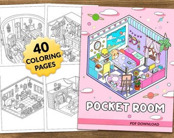 Libro para colorear de bolsillo: Espacios acogedores en miniatura, diseños relajantes (descarga en PDF)