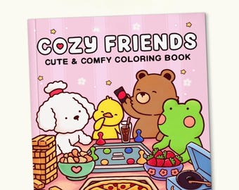Cozy Friends Animal Coloring Book: Heartwarming Adventures, Relaxing Kids Fun (Digital Download)