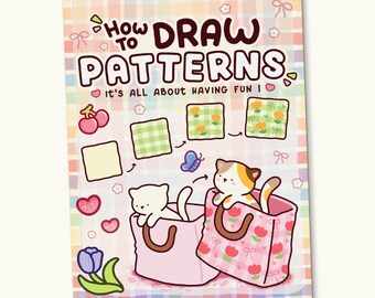 How to Draw Patterns Workbook, Easy Pattern Drawing Guide for Beginners, Printable PDF Download, Doodle Practice Book for Kids and Adults