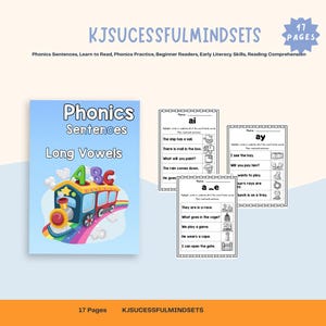 Phonics Sentences, Learn to Read, Phonics Practice, Beginner Readers, Early Literacy Skills, Reading Comprehension