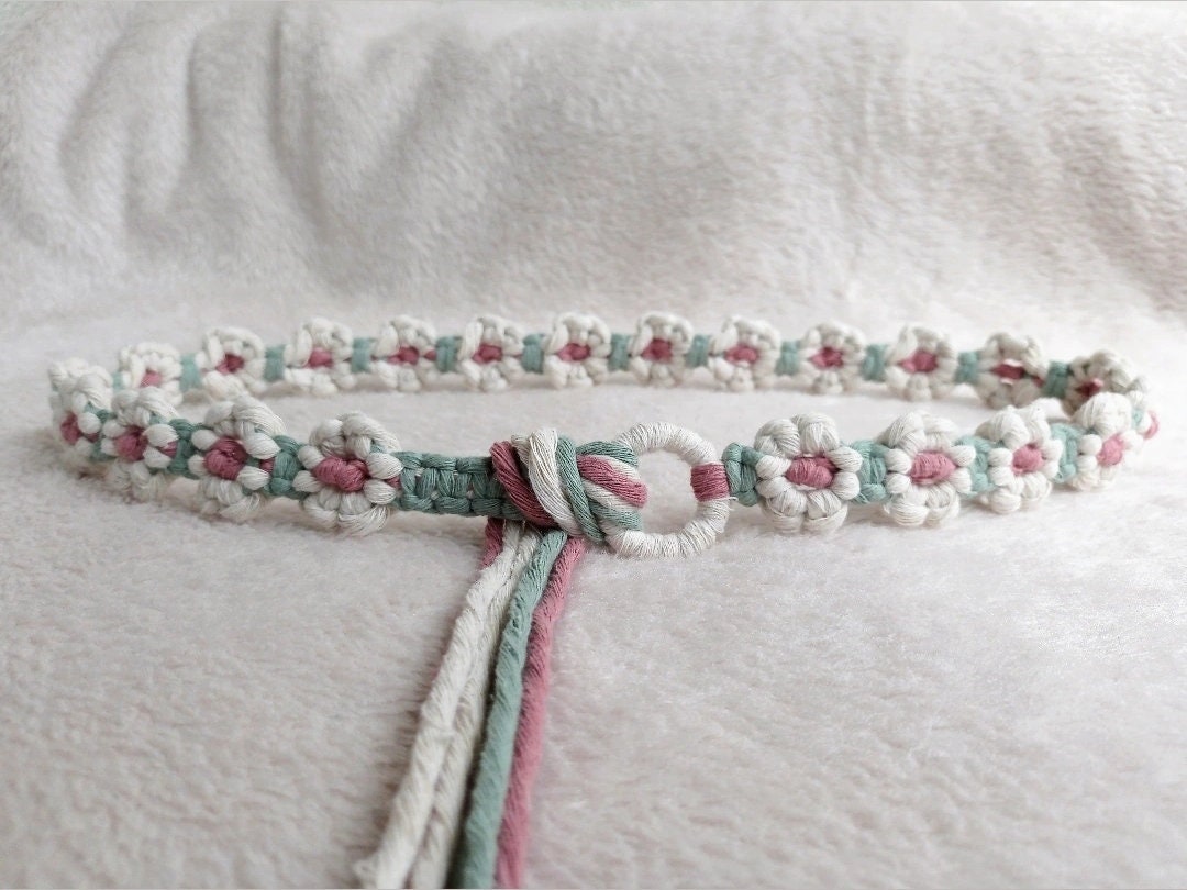 Macrame Belt, Macrame Pattern, Handmade Belt, Boho Macrame Belt ...