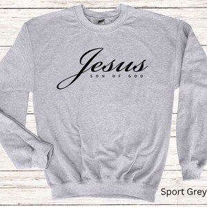 Jesus Sohn Gottes Unisex Sweatshirt, Christliche Kleidung, Geschenk für Ihn, Geschenk für Sie