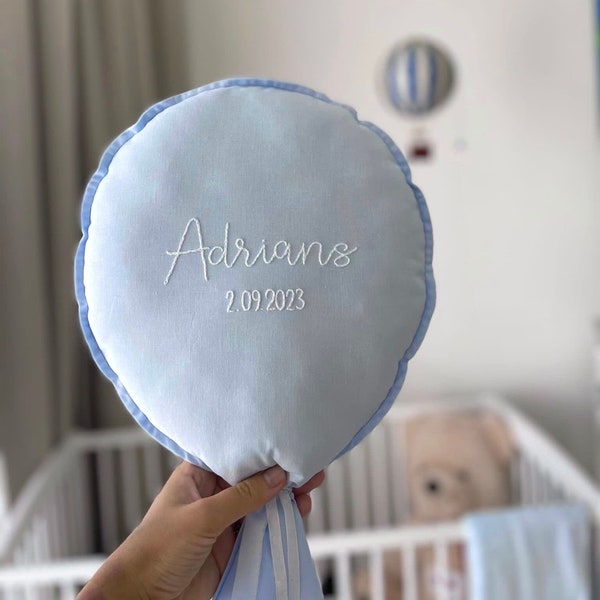 Baumwollballon | Benutzerdefiniertes Namensballon-Set | Personalisierter Stoffballon | Benutzerdefinierte Wanddekor | Handmade Wandbehang Dekoration | Kinderzimmer Deko