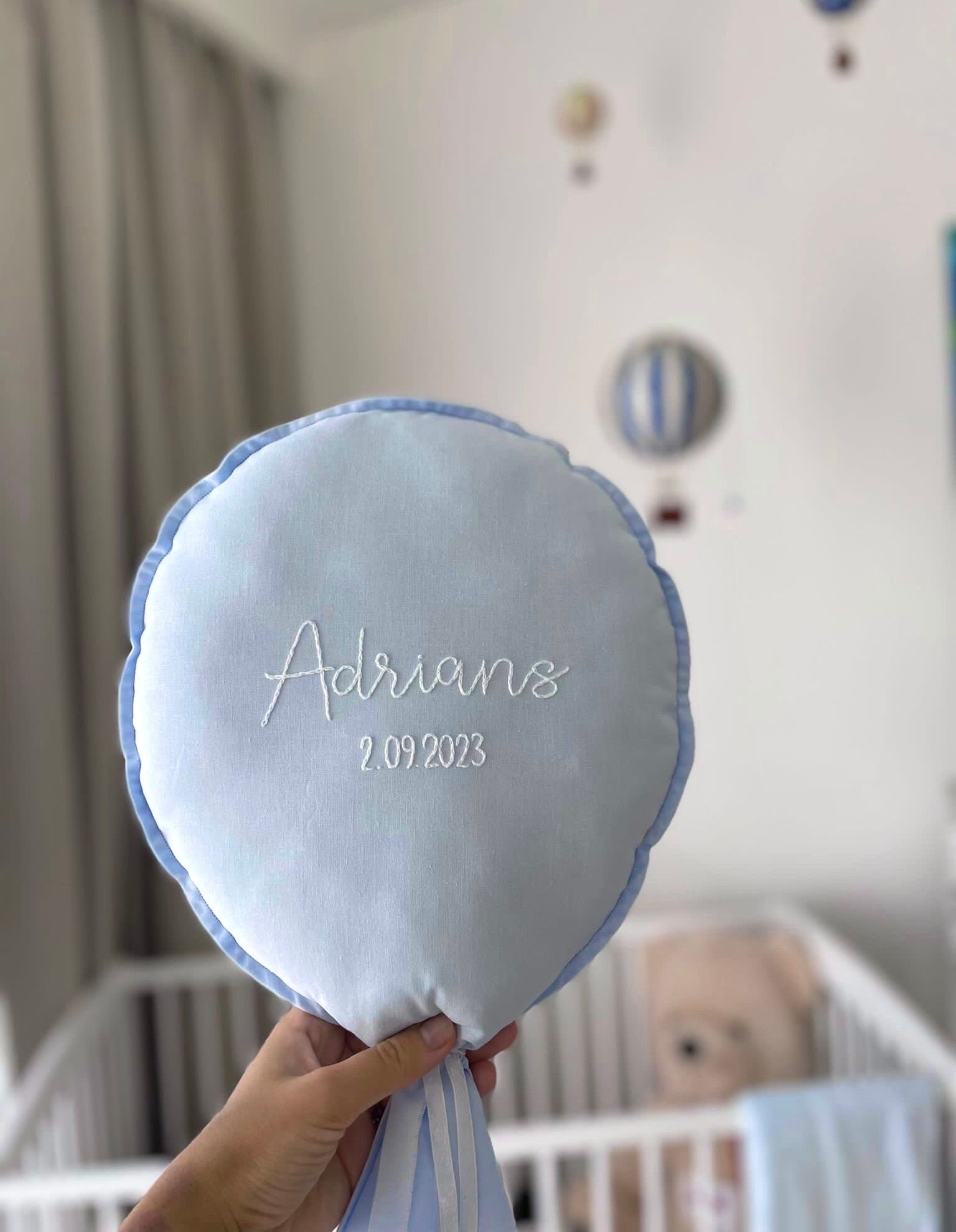 Cotton Balloon | Custom Name Balloon Set | Custom Fabric Balloon | Custom Wall Decor | Handmade Wall Hanging Decoration | Nursery decoration