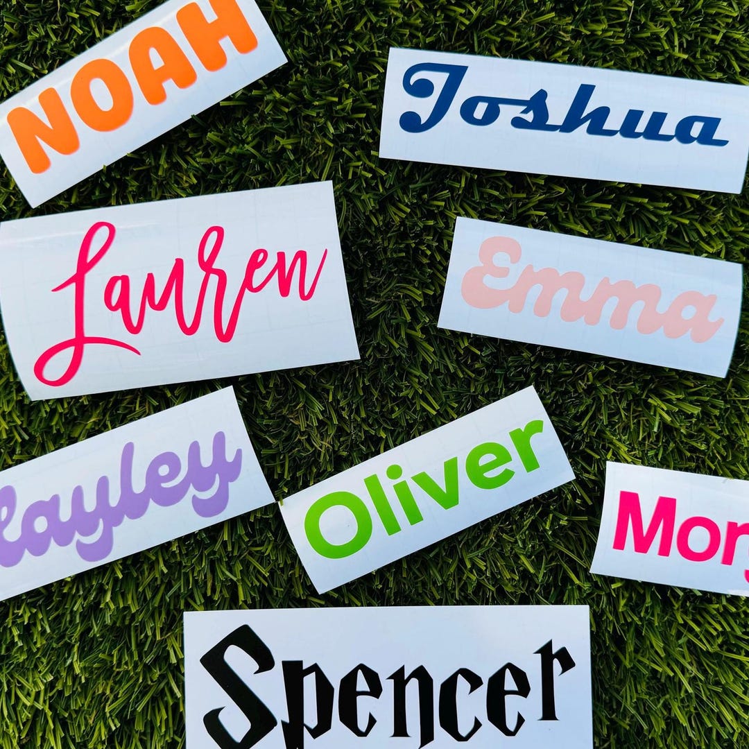 Custom Name Decal: Waterproof Vinyl Sticker for Tumblers, Water Bottles ...