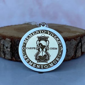 Carpe Diem - Memento Vivere Stoic Necklace,Memento Mori-Carpe Diem Stoic Necklace,Carpe Diem Pendant,Carpe Diem Ring, Stoic Gold Pendant