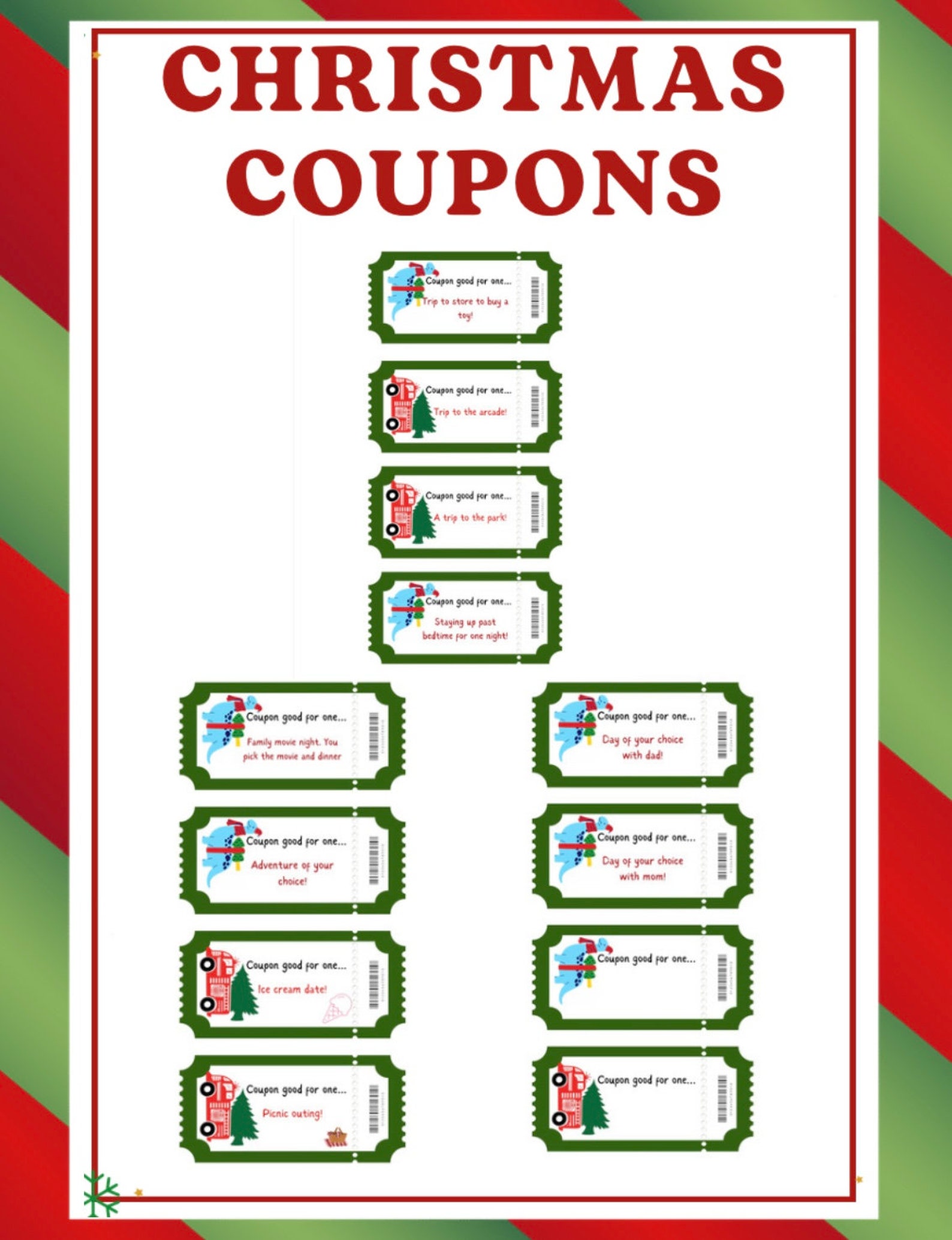 Printable Christmas Coupons for Elf on the Shelf to Bring or Cheap