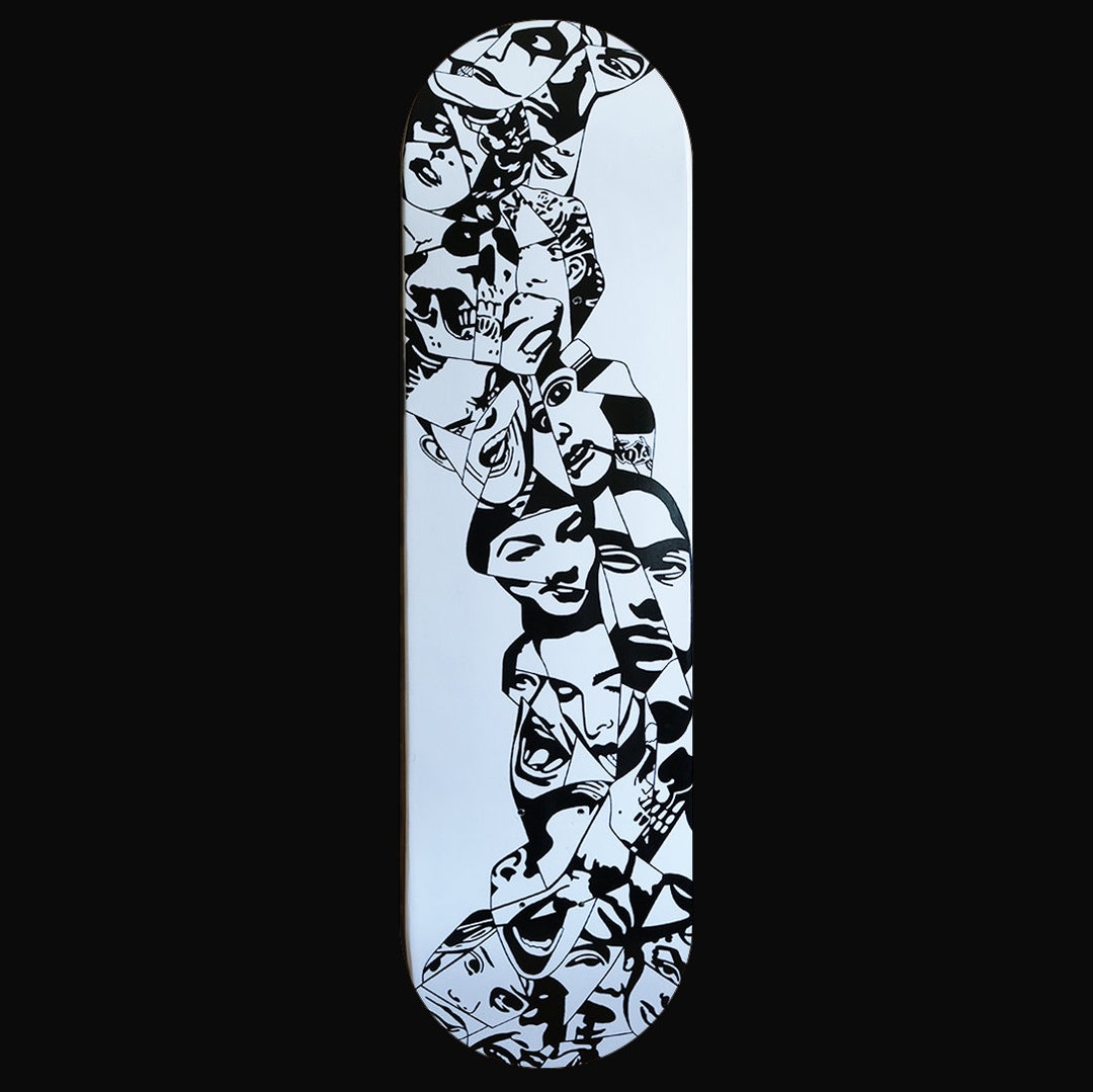 Handpainted Skateboard Deck Etsy