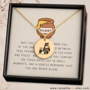 Winnie-the-Pooh Piglet Friendship Symbol Necklace Idea for Bestie Nostalgia Gift Childhood Keepsake Memory Custom Pendant Story Accessory