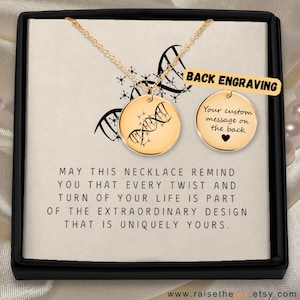 DNA Necklace Science Inspired Gift DNA Jewelry Genetics Theme Gift Biology Teachers Pendant For Lab Worker Gift For Genetics Passion Mom