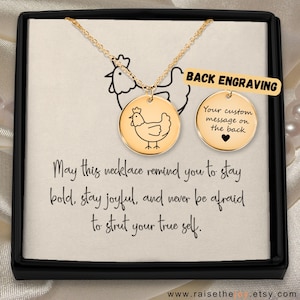 Chicken Necklace Cute Hen Pendant For Her Farm Animal Necklace Quirky Gift for Chicken Lovers Country Style Jewelry Eccentric Chicken Gift