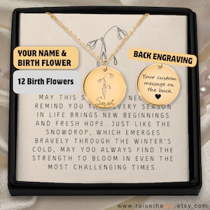 Personalized Snowdrop Necklace Birth Month Flowers By Date For Her Favorite Flower Pendant Gift For Birthday Floral Necklace Minimalist Art