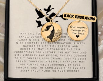 Custom Canada Goose Necklace Co-founder Gift Expat Jewelry Long Distance Relationship Pendant Supply Chain Manager Charm Teamwork Keepsake