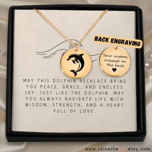 Personalized Dolphin Necklace Custom Marine Jewelry Dainty Sea Creature Pendant Dolphin Lover Gift Meaningful Ocean Accessory
