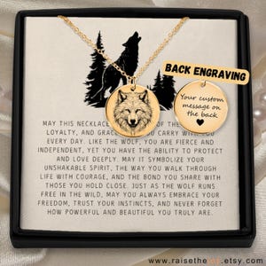 Wolf Necklace Loyalty Gift For Mentor Nature Intuition Jewelry Family Bond Keepsake Independent Spirit Pendant Animal Totem Gift Boss