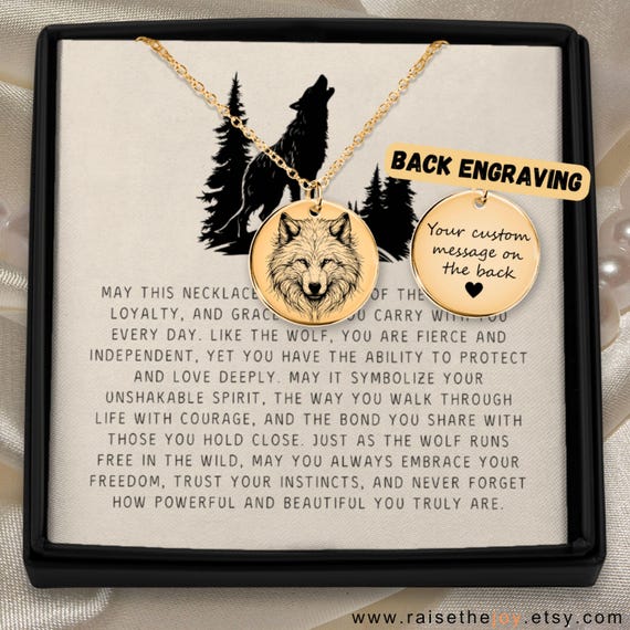 Wolf Necklace, Loyalty Gift for Mentor, Nature Intuition Jewelry, Family Bond Keepsake, Independent Spirit Pendant, Animal Totem for Boss