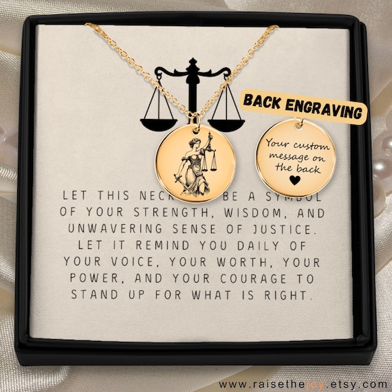 Themis Justice Necklace Justice Goddess Jewelry Symbol of Justice