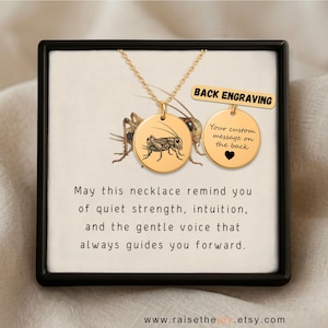 Custom Cricket Necklace Personalized Insect Jewelry Engraved Lucky Charm Pendant Nature Lover Gift for Her Summer Bug Animal Jewelry