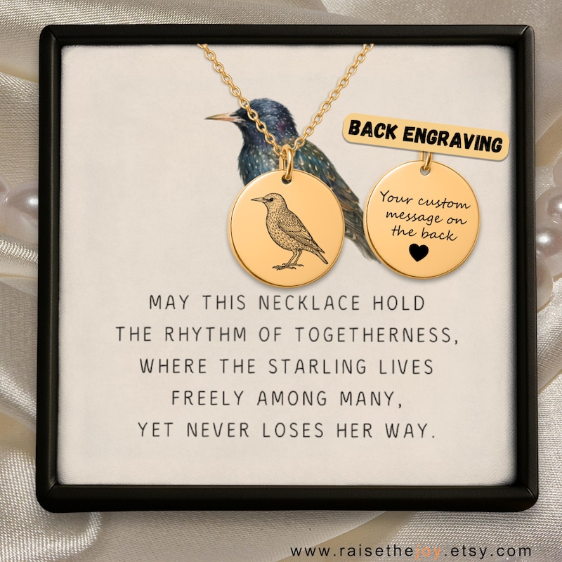 Starlings Bird Necklace - Etsy
