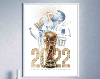 Messi World Cup Poster, Digital Download, Qatar 2022 Argentina, Lionel Messi Poster, World Cup Final, Instant Download