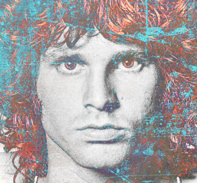 The Doors Jim Morrison Poster, Digital Download, Wall Art, Grunge, Rock