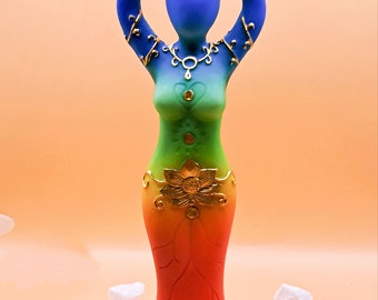 Polyresin Tea Light Holder - Chakra Goddess