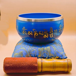 Om Mani Singing Bowls with Cushion & Mallet