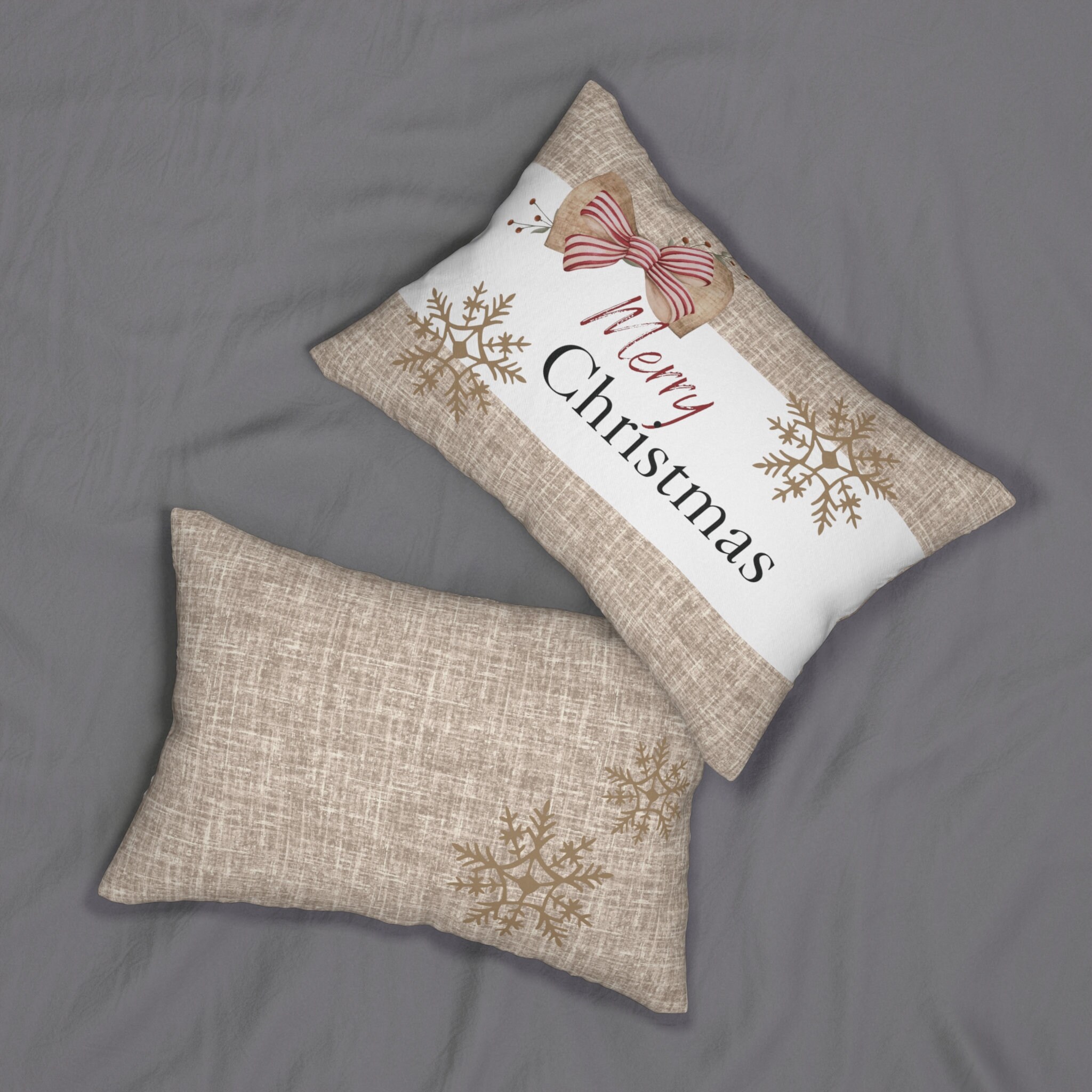 Merry Christmas Lumbar Pillow. Farmhouse Christmas Decor Etsy