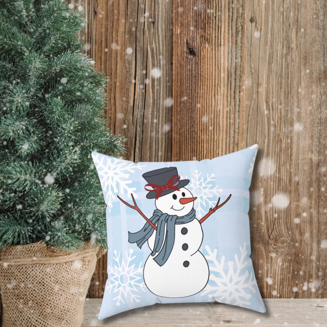 Snowflower Snowman Winter Cushion main image 0